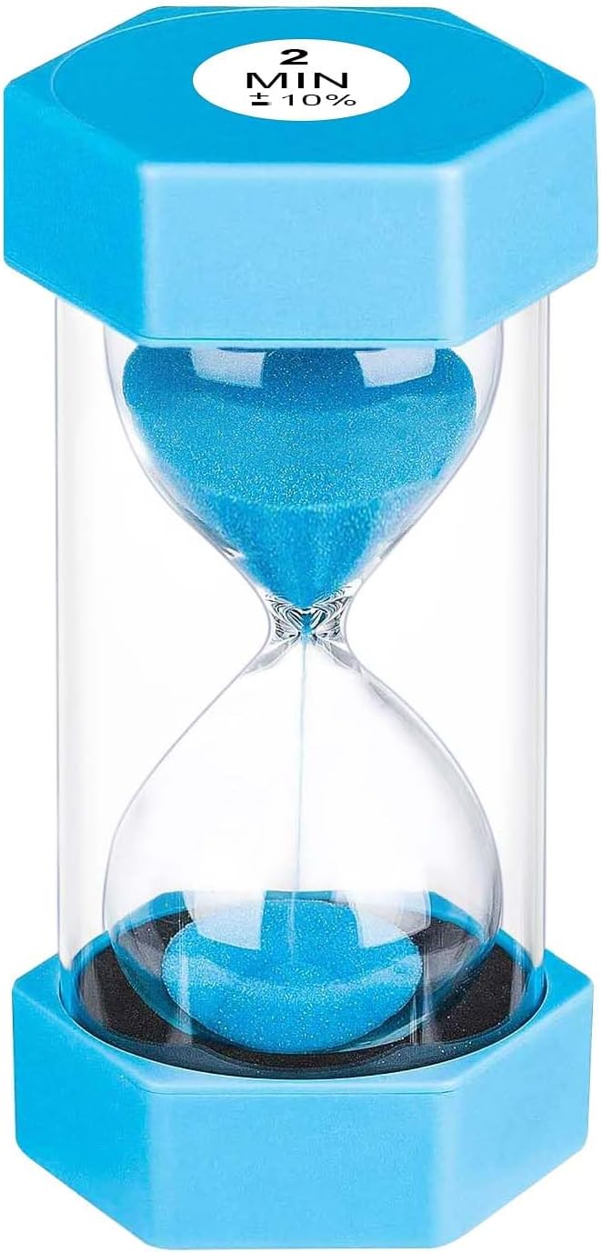 2 Minute Sand Timer, Unbreakable Hexagon Hourglass, Plastic Sand Watch Reloj De by YLTIMER