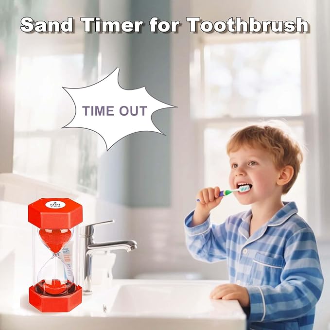 30 Minute Hourglass Sand Timer, Unbreakable Hexagon Sand Clock, Plastic Sand - Image 7