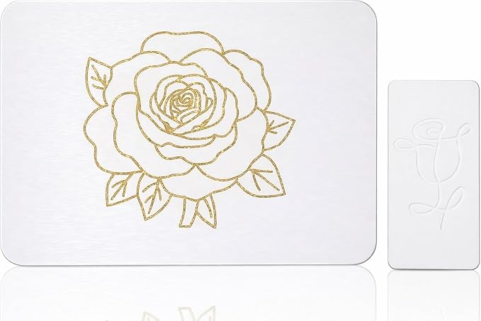 Stone Dish Drying Mat for Kitchen Counter, Glittery Resin Rose Pattern Quick by linidcoudhome