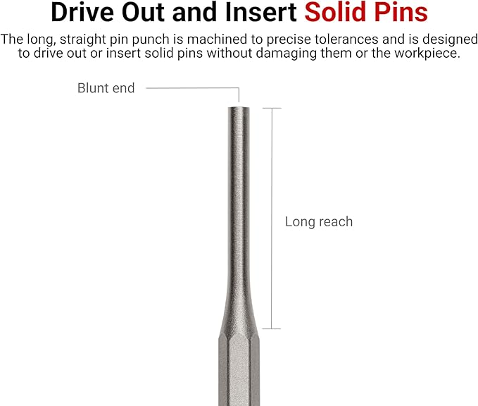 TEKTON 3/8 Inch Pin Punch | 66059 | Made in USA - Image 2