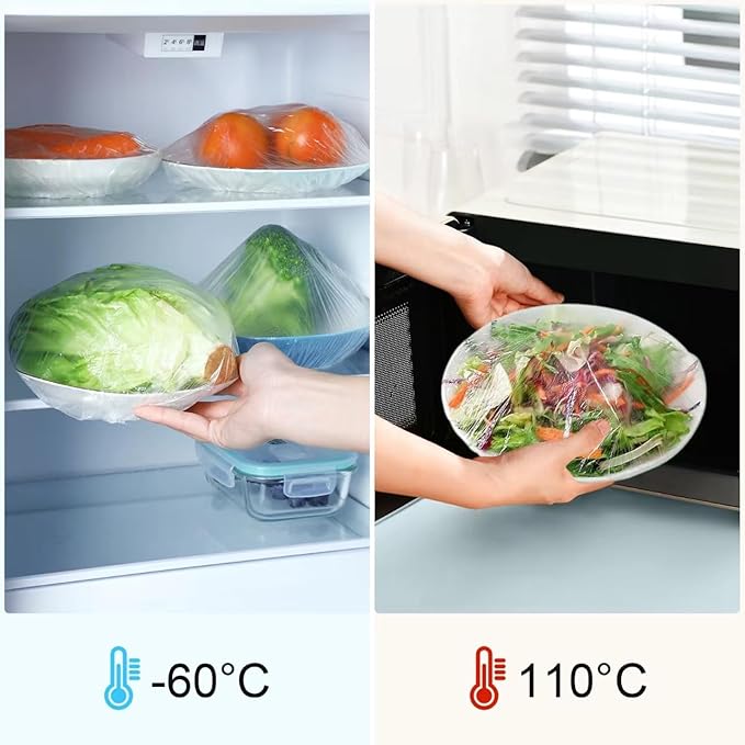 100 Boxed Bowl Covers Bread Proofing Large Thick Clear Plastic Wrap - Image 7