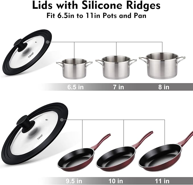 Ydeapi Universal Lids for Pots, Pans & Skillets - Image 3