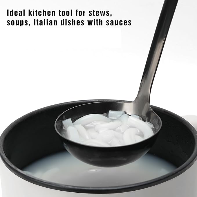 12 Inch Soup Ladle, Long Handle Soup Serving Spoon - Image 5