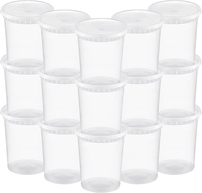 TashiBox 48 Sets 32 oz Plastic Deli Containers - Image 3