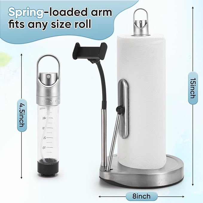 Paper Towel Holder with Spray Bottle - Image 4