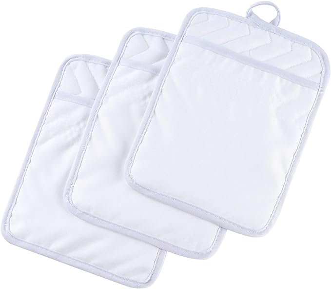 Anyi Pot Holders and Oven Mitts 7" X 9" Heat Resistant Pocket Pot Holder Set by Unknown