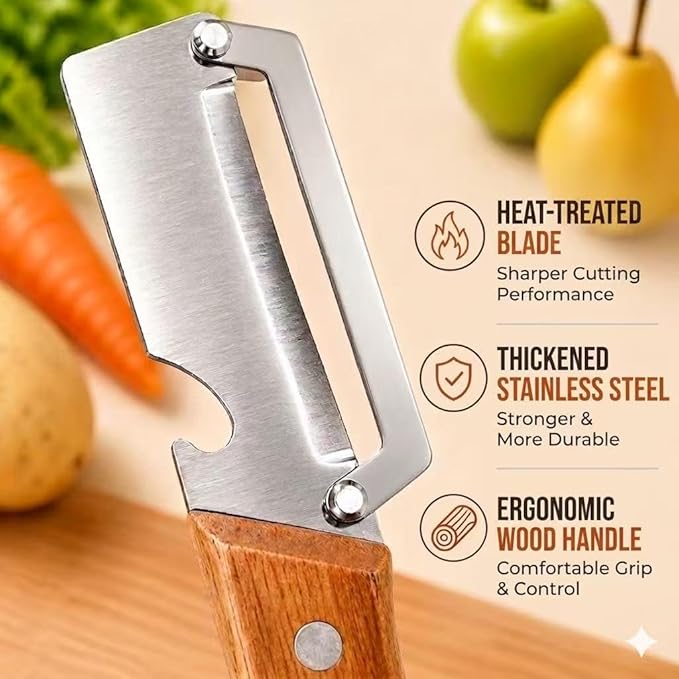 2-Pack Vegetable Peeler with Bottle Opener, Thickened Stainless Steel Wide Blade - Image 2