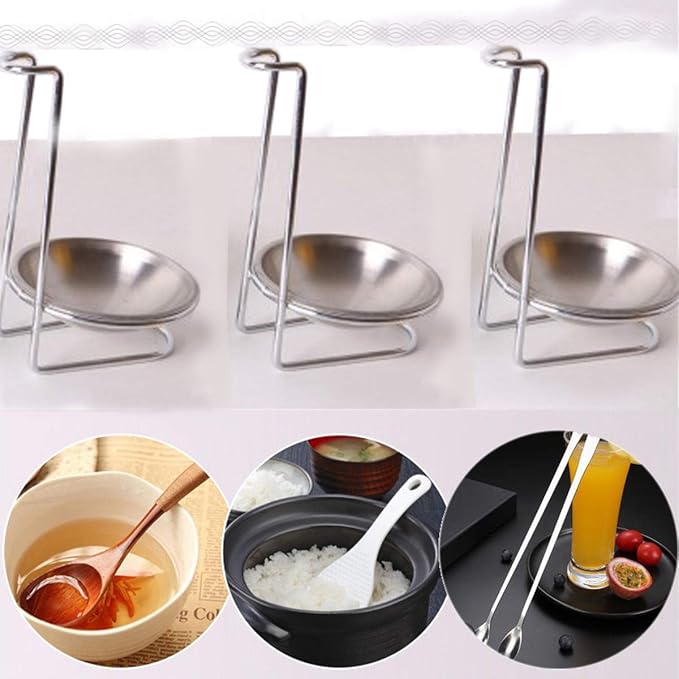 304 Stainless Steel Single Ladle Holder Vertical Spoon Rest Cooking Utensils - Image 5