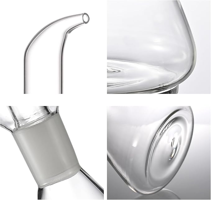 ELETON Conical Borosilicate Glass Olive Oil Dispenser – Non Drip Oil Bottle - Image 8