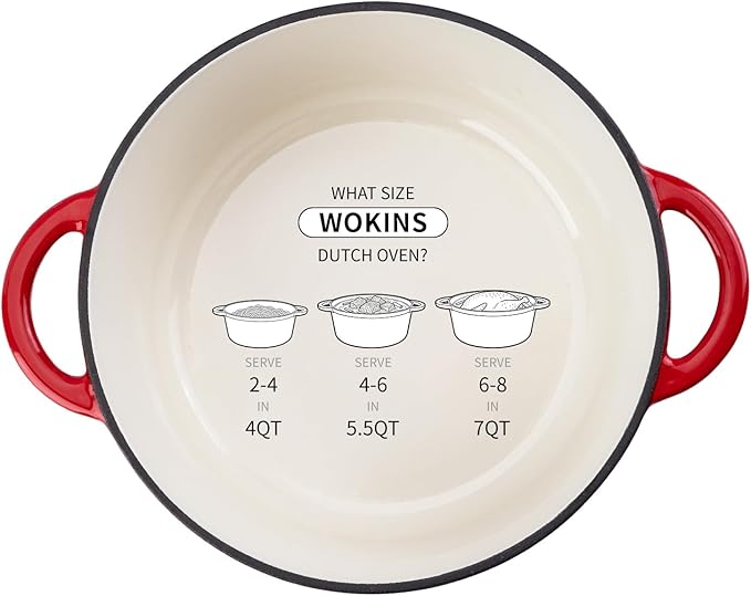 Enameled Cast Iron Dutch Oven - 4QT Pot - Image 9