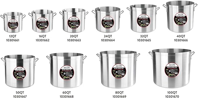 New Star Foodservice 80 Qt Aluminum Stock Pot, No Cover - Image 3