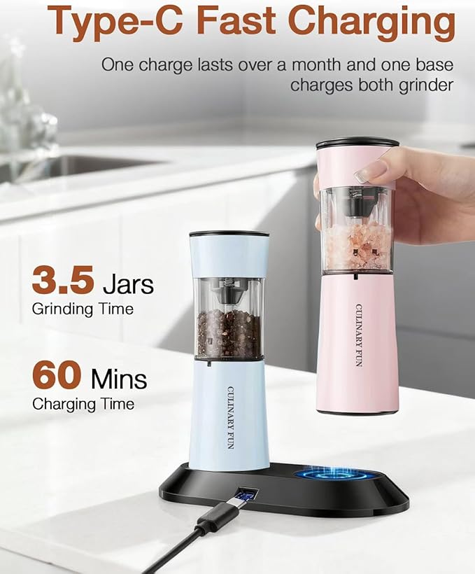 Gravity Electric Salt and Pepper Grinder Set - Image 2
