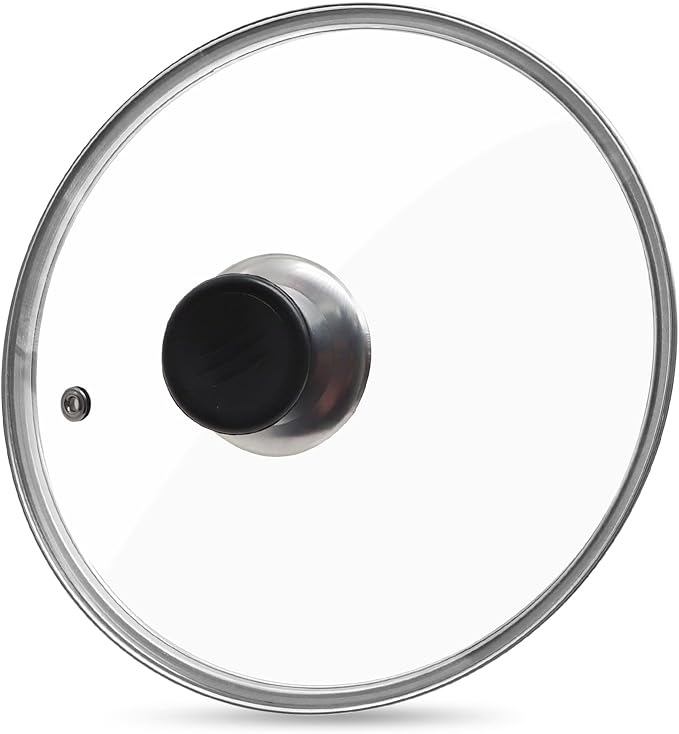 10.25 Inch Glass Lid for Frying Pan Tempered Glass Pot Lid by Unknown