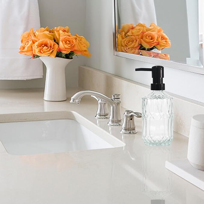 Clear Glass Soap Dispenser - Image 4