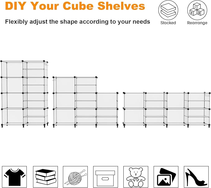 AWTATOS Closet Organizer 8 Cube Storage Shelves Clothes Organizers Closet - Image 5