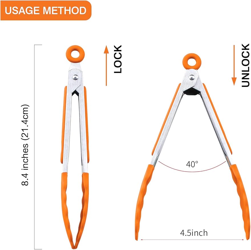 MSY BIGSUNNY 7 inch Serving Tongs - Image 2