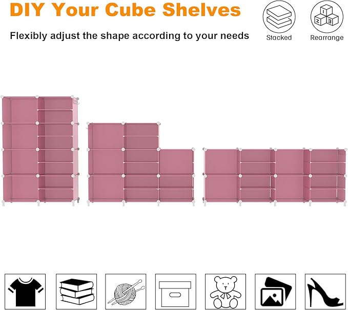 AWTATOS Closet Organizer 8 Cube Storage Shelves Clothes Organizers Closet - Image 5