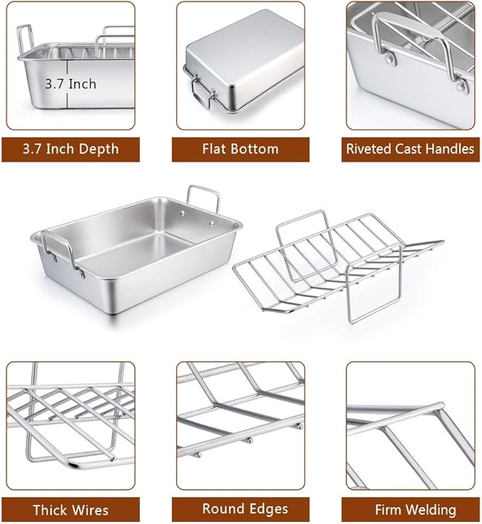 P&P CHEF 14" Roaster Roasting Pan - Image 3