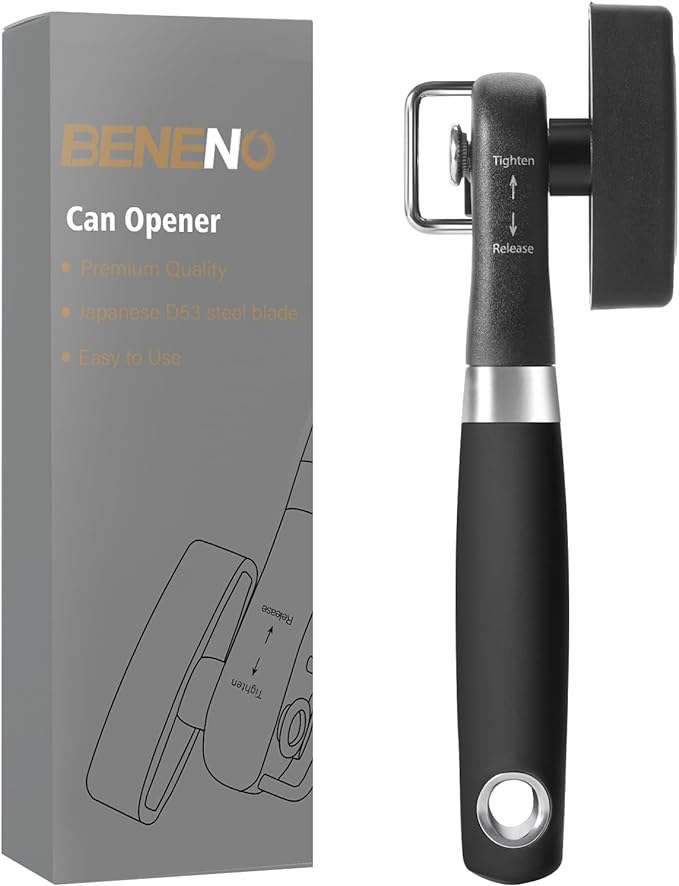 Beneno Can Opener, Manual Side Safe Cut Can Opener Smooth Edge by Beneno