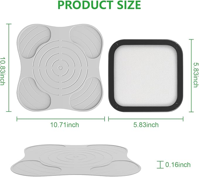 2Pcs Silicone Heat Resistant Mat & Splatter Shield, Foldable Silicone Mat and - Image 2
