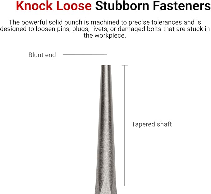 TEKTON Solid Punch Set, 9-Piece | PNC94001 | Made in USA - Image 2