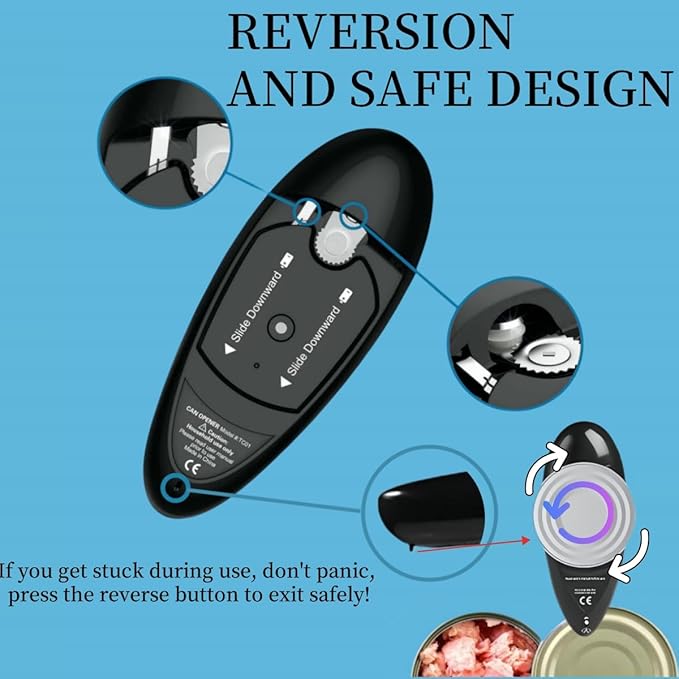 Electric Can Opener, Hands Free One Touch Automatic Can Openers Fit Different - Image 5
