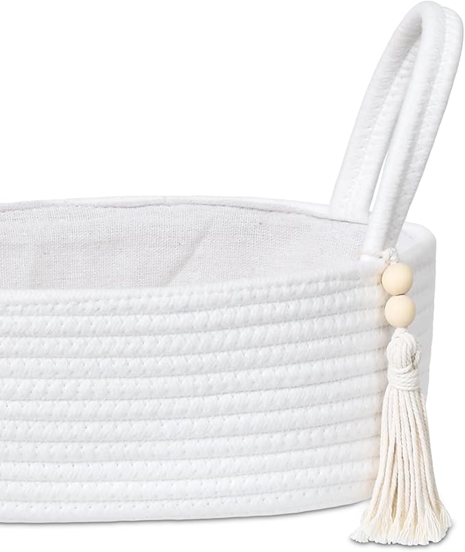 ABenkle Small Storage Basket, Jute Rope Woven Toilet Paper Tray Organizer - Image 3
