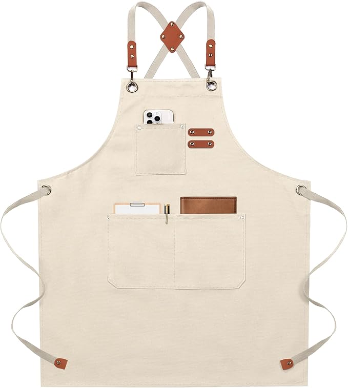 ZOMAO Chef Apron for Women Men by ZOMAO