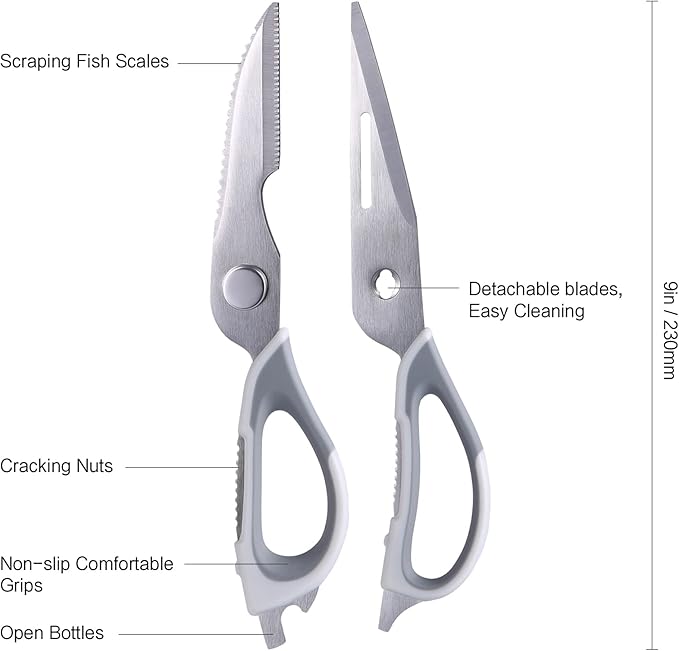 Kitchen Scissors for Food Heavy Duty, All Purpose Kitchen Shears that Come - Image 4