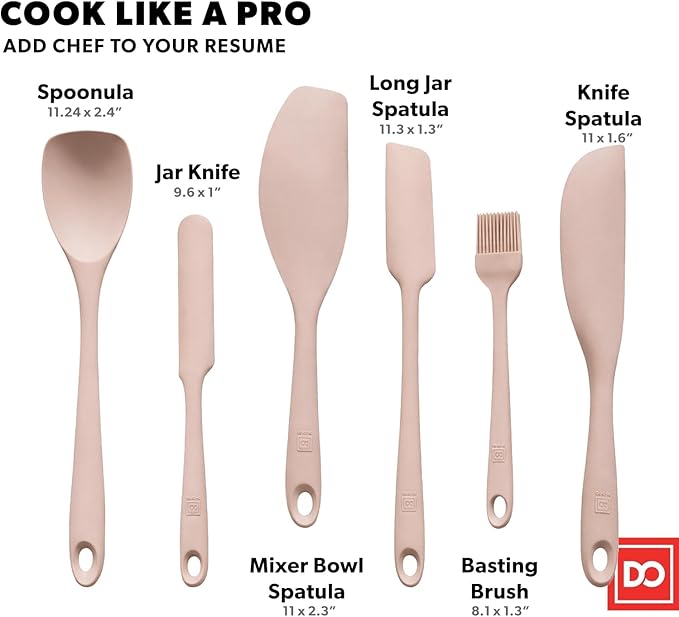 DI ORO 6-Piece Silicone Spatula Set - Image 3