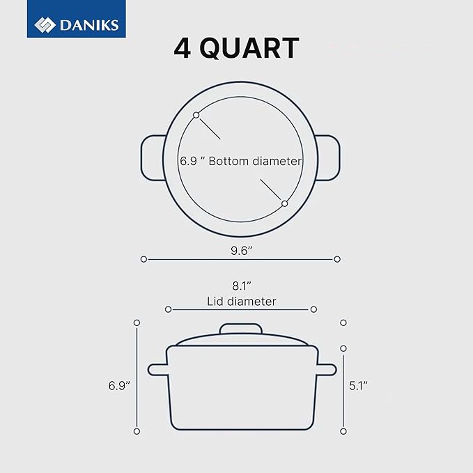 Daniks Standard 4 Quart Stainless Steel Stock Pot - Image 2
