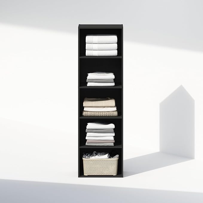 Furinno Reed Closet Organizers and Storage, 5-Tier Closet Organizer, Open Shelf - Image 6
