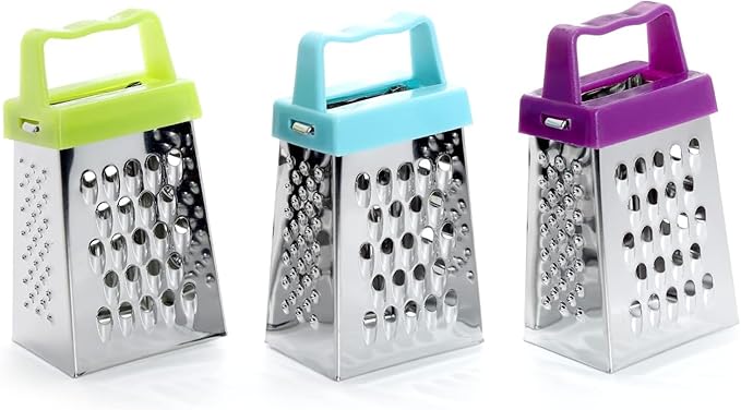 3Pcs Mini Cheese Grater, Professional Box Grater, Stainless Steel by FENMOR
