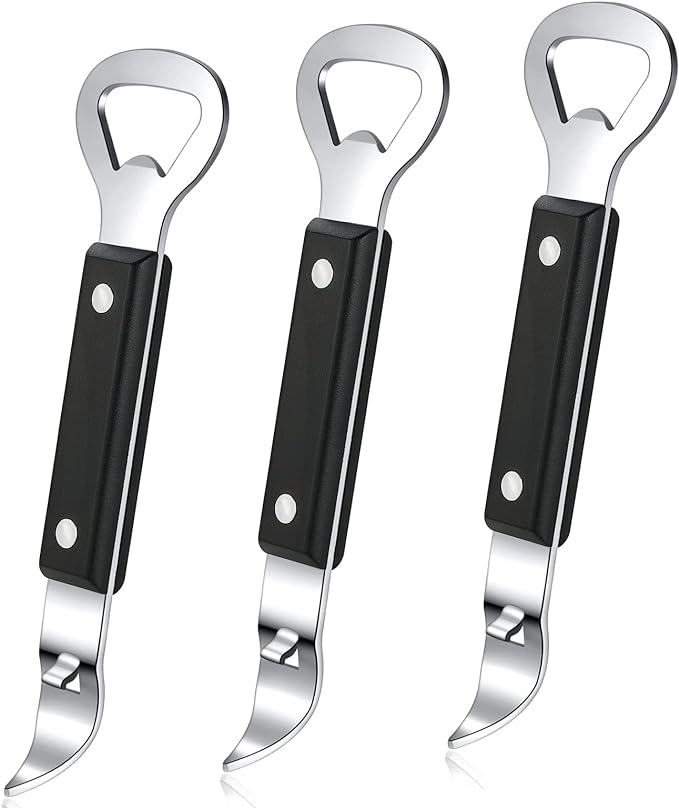 HANCELANT Can Punch Bottle Opener, Manual Stainless Steel Can Opener 3 Pack by HANCELANT