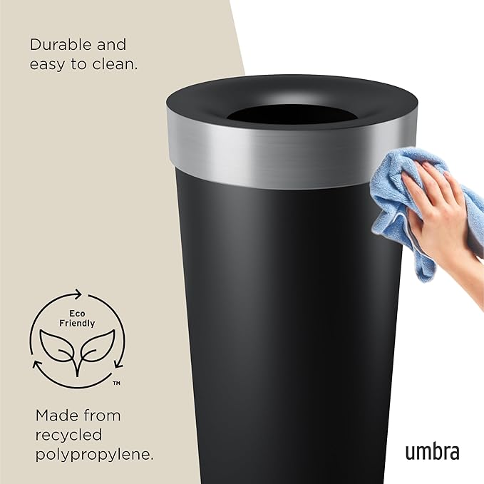 Umbra Vento Kitchen Trash Can – Large 16 Gal Open Top Garbage Can - Image 6