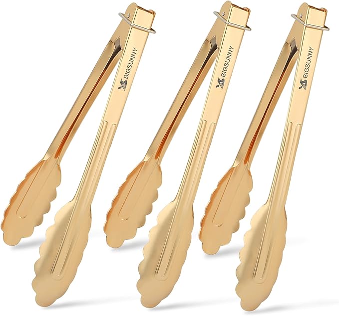MSY BIGSUNNY 9 Inch Kitchen Food Tongs by MSYBIGSUNNY
