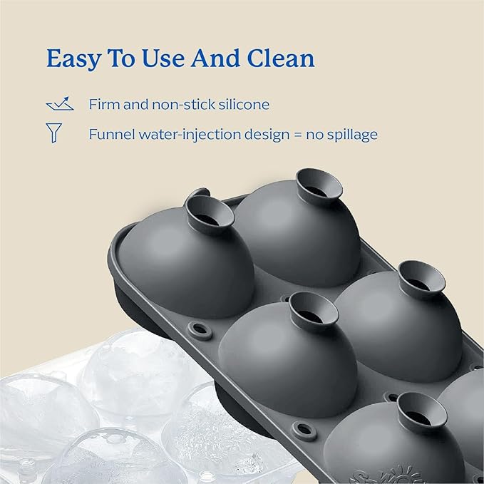 Samuelworld Premium Ice Tray Combo, New Upgraded Large Ice Sphere Maker Ice - Image 4