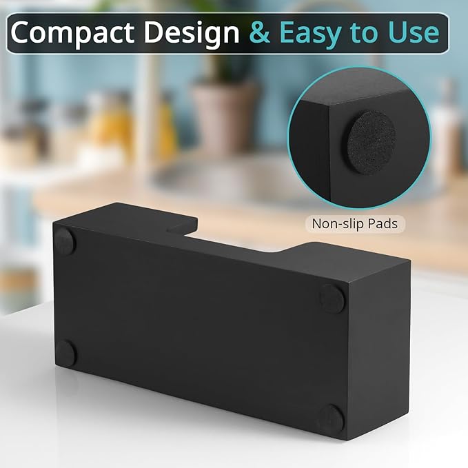 Paper Towel Dispenser Countertop, Wood Bathroom Paper Towel Holder, Countertop - Image 4