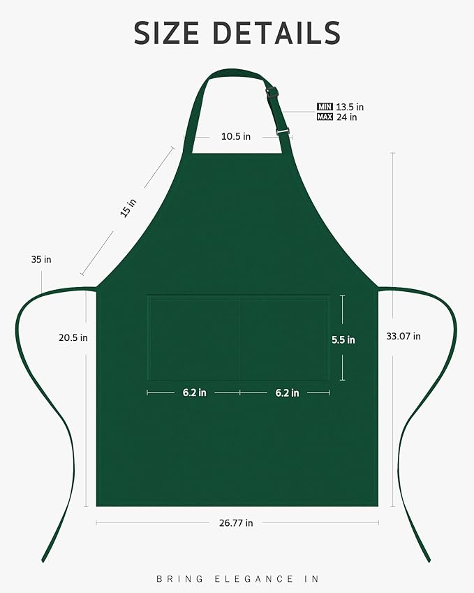 Syntus Chef Apron for Men Women Kitchen Cooking Apron - Image 2