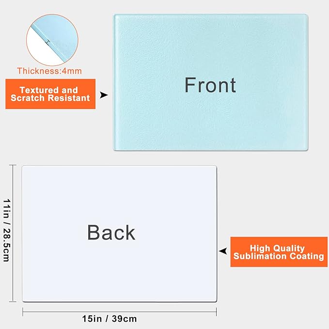 6Pcs Sublimation Cutting Board Blanks, 15x11 Inch Tempered Glass Sublimation - Image 2