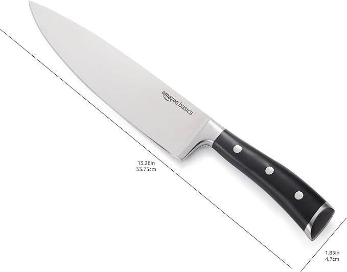 Amazon Basics Classic 8-inch Full Tang High Carbon Stainless Steel Chef's Knife - Image 5