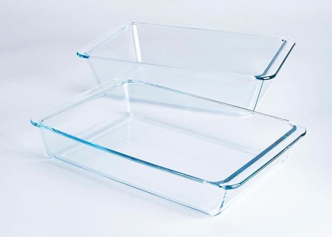 Set of 2 pcs Tempered Glass Baking Dish Set, Deep and Classic Borosilicate - Image 4