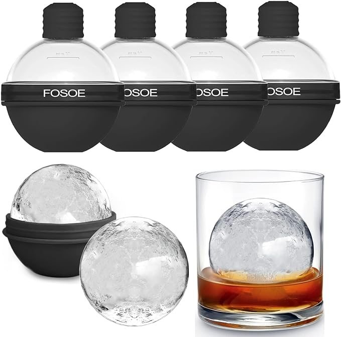 Silicone Ice Ball Molds for Whiskey by FOSOE