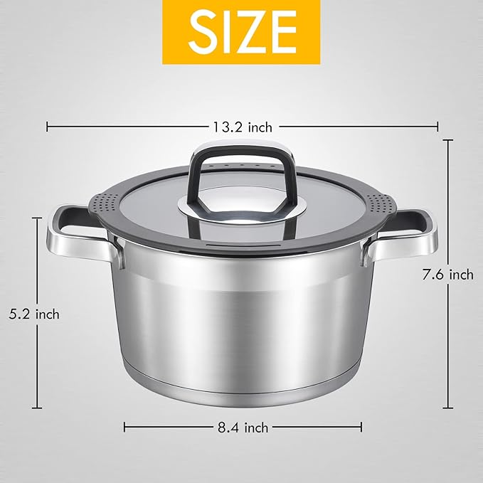 MARSKITOP 5 Quart Stock Pot - Image 6