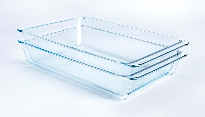 Set of 2 pcs Tempered Glass Baking Dish Set, Deep and Classic Borosilicate - Image 5