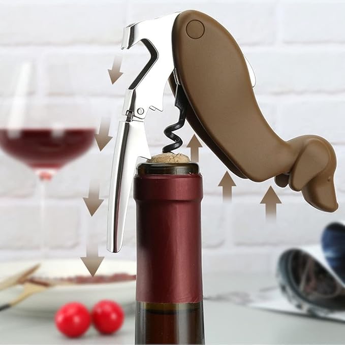 Buddy the Bordeaux Collie Black Dog Corkscrew, Professional Waiters Corkscrew - Image 5