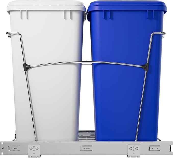 Rev-A-Shelf RV-18KD-11RC-S Double Pullout Trash Can - Image 8