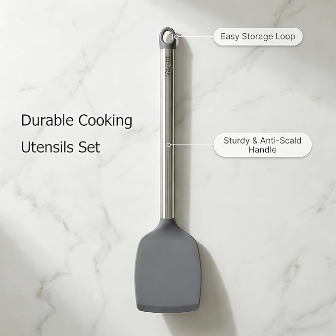 Vayvnt 4 PCS Cooking Utensils Set, Silicone Kitchen Spatula Set - Image 8