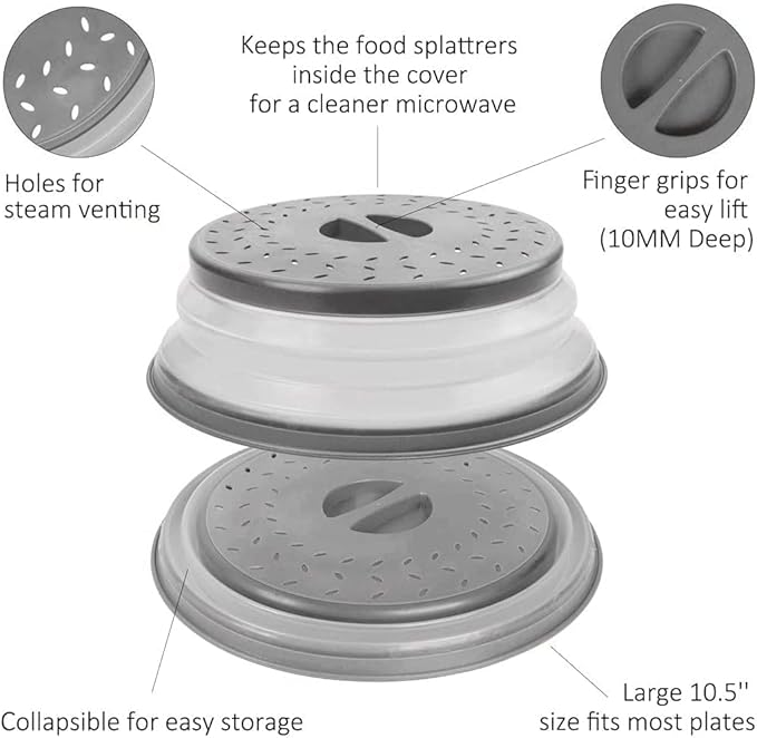 10.5" Microwave Splatter Cover for Food - Image 3