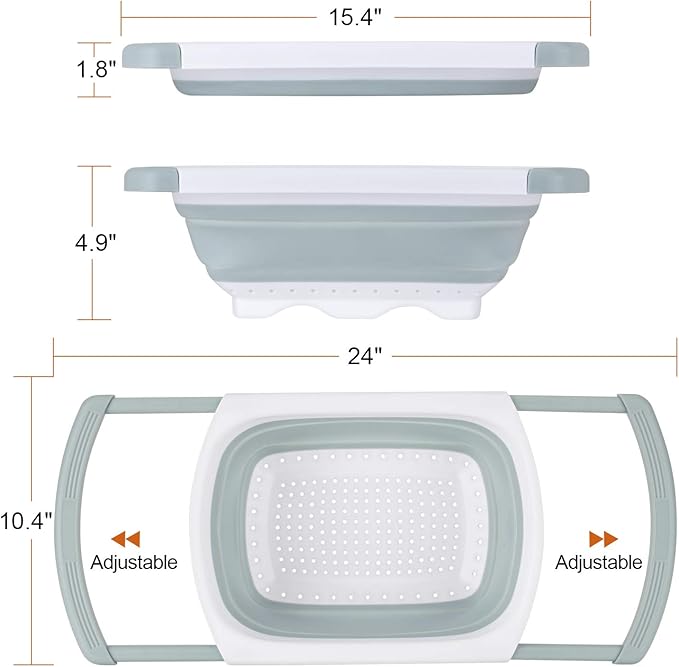 Colander Collapsible, Kitchen Strainer Colander, Collapsible Colander - Image 3